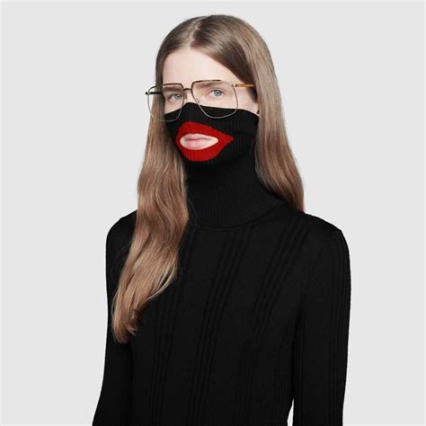 gucci white face|balaclava knit top Gucci.